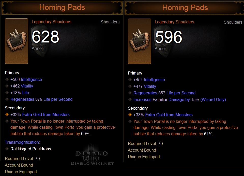Homing Pads - Diablo Wiki